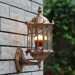 Wall Lamps Vintage Loft Lamp Garden Villa Lights European Balcony Waterproof Light Hexagon Retro Outdoor Fixture