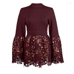 Ethnic Clothing Women Tops Full Sleeve T-shirt With Lace Skirt Muslim Dubai Arab Fashion Dress Arabic Turkish Female Plus Size