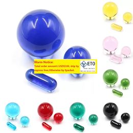 Marble Terp Slurper Set Terp Pearl Ball Insert Smoking Accessories Heat Resistant Coloured Pillar For Quartz Banger Nail Rigs Water Bong