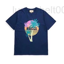 Women's T-Shirt designer Our clothes are short sleeved t-shirts Rainbow Coconut Printed Knitted Cotton T shirt Ocean View Letter CPYQ