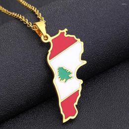 Pendant Necklaces Lebanon Necklace Charm Map For Men Women Jewellery Friendship Lovers Gifts