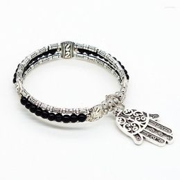 Bangle Bohemian Fashion Vintage Natural Stone Beads Palm Bracelet For Women Jewellery Gifts