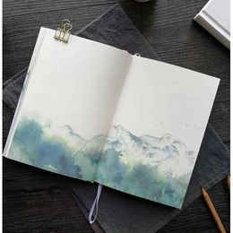 New Colour Inside Page Notebook Chinese Style Creative Hardcover Diary Books Weekly Planner Handbook Scrapbook Beautiful Gift