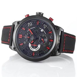 Whole Tradition T081 Expert Solar Red Compass Chronograph Quartz Deployment Clasp Black Dial Men Watch Wristwatches Mens Watch244T