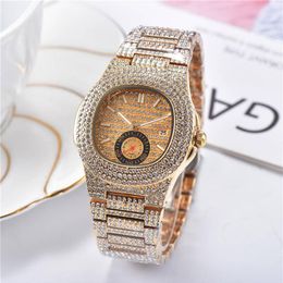 Top brands 40mm Parrot watch diamond Gold watch luxury women and mens watches new fashion clock Relogio brand Wristwatches252u
