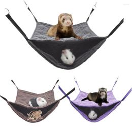 Dog Car Seat Covers Small Pet Hammock Hanging Beds Hamster Cage Ferret Rat Squirrel Comfortable Double-layer Plush Cotton Nest Sleeping Bag