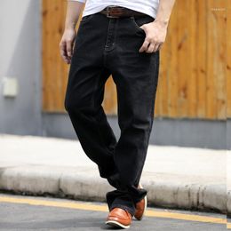 Men's Jeans Men's Loose Baggy Pants Straight Black Denim Trousers For Male Size 28-42