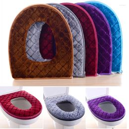 Toilet Seat Covers 1pcs Bathroom Cover Pad Soft Winter Warm O-shaped Washable Lid Mat Removable Closestool Warmer Accessories