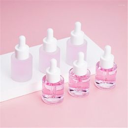 Storage Bottles 20ml Empty Frosted/Clear Glass Dropper Bottle Liquid For Essence Massage Serum Basic Oil Pipette Refillable