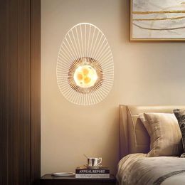 Wall Lamp AC90-260V Indoor LED Living Room Decoration Light Home Lighting Fixture Loft Stair Round Aluminium