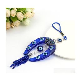 Keychains Lanyards Fashion Wall Horseshoe Charm Car Keychain Pendant Jewellery Evil Eye 1251 Q2 Drop Delivery Accessories Dhwve