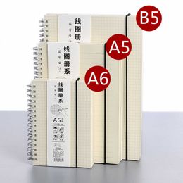 PP Thicken B5 Horizontal Line Notebook Grid A5 Coil Cute A6 Hand Ledger Office Supplies s for Students Planner
