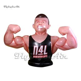 Advertising Inflatable Muscular Man Strong Fitness Athlete Model Air Blow Up Bodybuilder Balloon For GYM Roof And Entrance Decoration