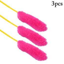 Cat Toys 3pcs Teaser Wand Flexible Handle Kitten Stick Toy Interactive Artificial Plush String Plastic Short Rod Pet Supplies