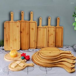 Plates Wooden Pizza Board Round Square With Hand Baking Tray Stone Cutting Platter Cake Bakeware Tools