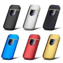 Colourful USB Cool Ultra-thin Lighters Cyclic Charging Lighter Portable Innovative Design Herb Tobacco Cigarette Intelligent MINI Smoking Holder