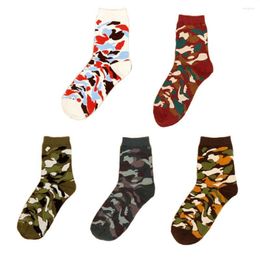Men's Socks 1 Pair Men Cotton Camouflage Autumn Winter Warm Sock Short