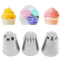 Baking Tools 3 Pcs Stainless Steel Cake Nozzles Russian Pastry Tip Icing Piping Nozzle Decorating Fondant Confectionery Sugarcraft