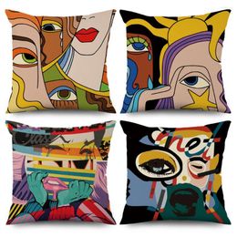 Almohada Arte Abstracto Topfinel Picasso Cubiertas decorativas Decoraci￳n creativa Decoraci￳n creativa
