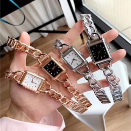 Full Brand Wrist Watches Women Ladies Girl Style Luxury Metal Steel Band Beltz Clock GU144