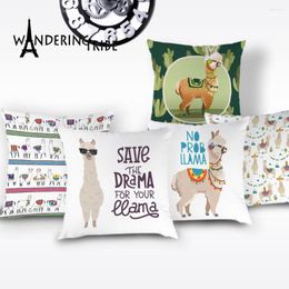 Pillow Alpaca Throw Case Gifts Covers Animal Cartoon S Cover Decorative Lovely Sofa Decor Pillows Cases