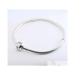 Beaded Wholesale 925 Sterling Sier Bracelets M Snake Chain Fit Charm Bead Bangle Bracelet Diy Jewelry Gift For Men Women Drop Deliver Dhl2J