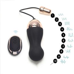 Beauty Items HIMALL Wireless Remote Control Vibrator Adult sexy Toy Powerful Bullet Vbrating Egg Product for Women Kegel Ball Erotic Massage