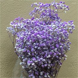 Decorative Flowers Light Purple Natural Dried Gypsophila 78g/lot Pink And Red Bouquets Valentine's Day Gifts Party Wedding Room Store