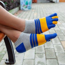 Men's Socks Summer Mens Cotton Five Finger Breathable Calcetines Male Ankle Casual Toe