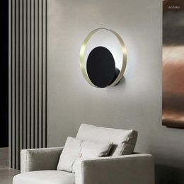Wall Lamps Design Bedroom Headboard Bedside Lamp Banheiro LED Living Room Light Sconce Lampe Deco Dia 25cm