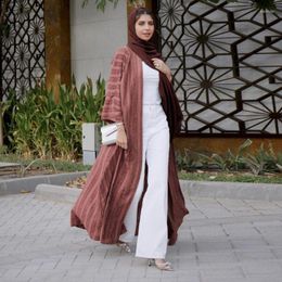 Ethnic Clothing Robe Cardigan Loose Dress For Women Abaya Elegant Dubai Turkey Islamic Long Sleeve Femme Muslim Clothes Jalabiya Ramadan Eid