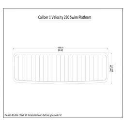 Calibre 1 Velocity 230 Swim Platform Boat EVA Faux Foam Teak Deck Floor Pad