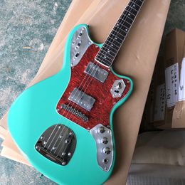 6 Strings Light Green Electric Guitar with Rosewood Fretboard 22 Frets Customizable