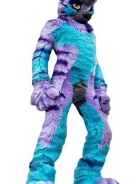 2022 Mascot Costumes Husky Fox Mascot Mid-length Fur All-in-one Costume Walking Halloween Christmas Costumes Suit Role-playing