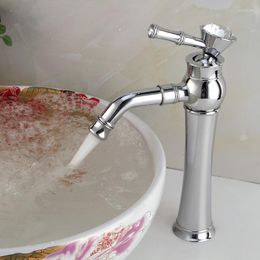 Bathroom Sink Faucets European Style Silver Faucet Basin Table Top Tap Swivel All Copper With Diamond And Cold Mixer