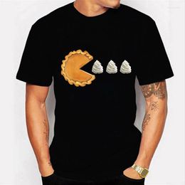 Men's T Shirts Pumpkin Pie Thanksgiving Print Oversized Shirt Hip Hop Mens Streetwear T-shirts Summer Tshirt Tees Plus Oversize Male