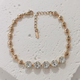 Charm Bracelets Trending Jewellery 2022 Women Bracelet Made With Austrian Crystal Geometric Round Bangle Girl Wrist Accessories Bijoux