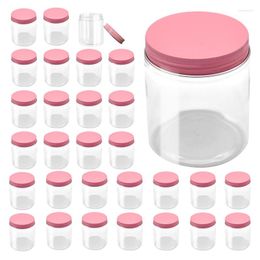 Storage Bottles 30pc/lot 250g 8oz Plastic Cosmetic Jar Clear Serum Bottle Gold White Pink Aluminum Lid Containers For Body Butter Empty Pots
