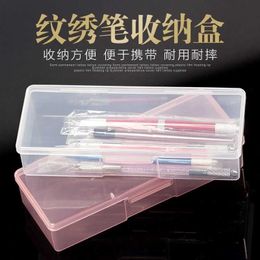 Kawaii PP Plastic Transparent Pencil Case Multifunction Pen Stationery Box Kids Large Capacity Storage Organiser