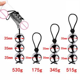 Beauty Items Wearable Cock Ring Penis Enlarger Stretcher Growth by Weight Extender Male Exercise with Heavy Metal Ball sexy Toys for Men