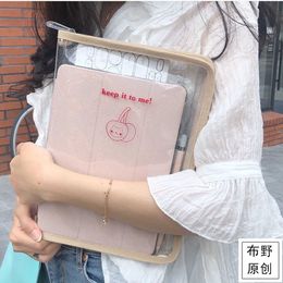 Ming A4 file bag female ins new portable travel storage iPad tablet laptop