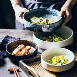 Bowls Creative Western Ceramic Deep Dishes Household Thick And Durable Round Plate Pasta Salad Bowl Kitchen Dinnerware
