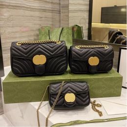 2022 FASHION Marmont WOMEN designer di lusso borse vera pelle Borse a catena Messenger cosmetico Borsa a tracolla Shopping Totes borsa portafoglio donna G marment