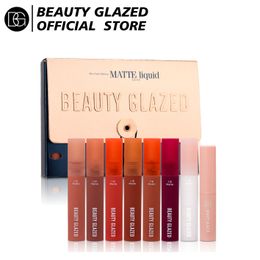 8Pcs Matte Lipstick Sets Velvet Lip Glosses Set Moisturizing Plumper Kit Smooth Full Lips Gloss For Women