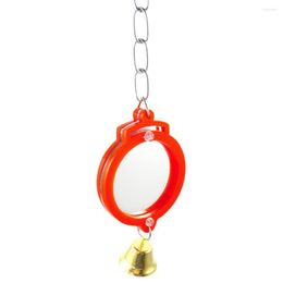 Other Bird Supplies Cute Lightweight Parrot Parakeet Mirror Round Heart Shape Cage Hanging Climb Pet Playing Toy Decorative Ornaments With