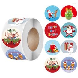 Gift Wrap 500pcs Merry Christmas Stickers 8 Designs Animal Santa Decorative Seals For Cards Envelopes Boxes Wrapping Bo