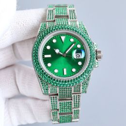 Full Diamond Mens Watch Automatic Mechanical 3135 Movement Watches Luminous 40mm With Diamond-studded Steel Bracelet Women Sapphire Wristwatches Montre de Luxe