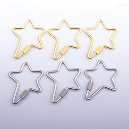 Charms Stainless Steel Five-pointed Star Spiral Clasp Charm Hook For Jewellery Making Gold/Silver Colour Metal Heart Carabiners