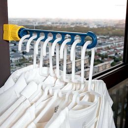 Hangers 8-hole Home Dormitory Window Frame Clothes Hanger Portable Indoor Drying Rack Hanging For