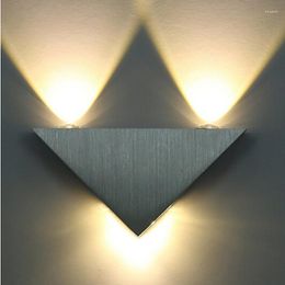 Wall Lamps Rising Star 3W Aluminium Triangle Led Lamp 85-265V High Power Light Modern For Home Lighting Indoor Decoration